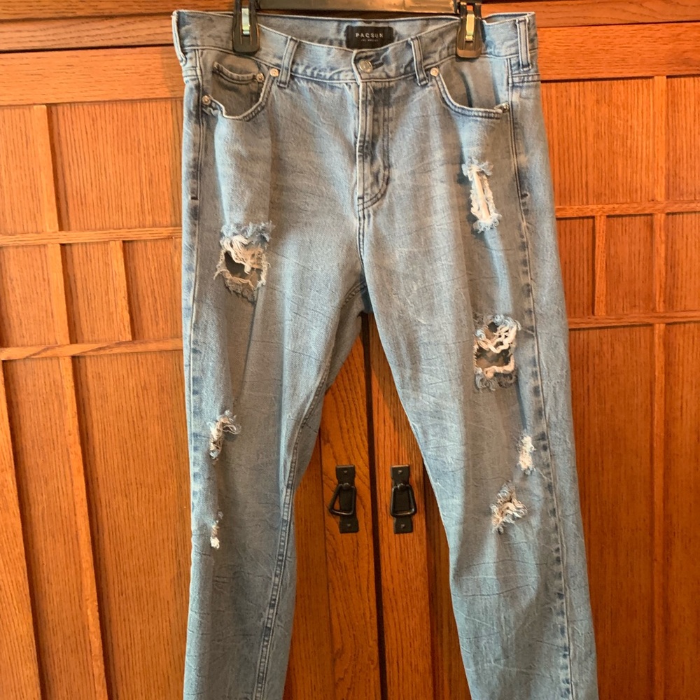 Light blue ripped pacsun jeans